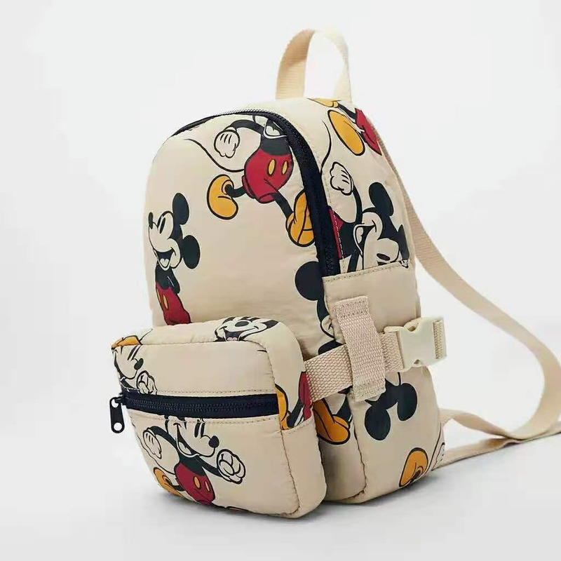 Novo dos desenhos animados da disney mickey print mochila de luxo marca estudante saco de escola multi-funcional de grande capacidade mochila para crianças