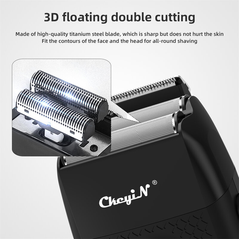 CkeyiN Professional Hair Clipper Washable Men Barber Beard Trimmer Rechargeable Cordless Hair Cutting Machine Waterproof Mower