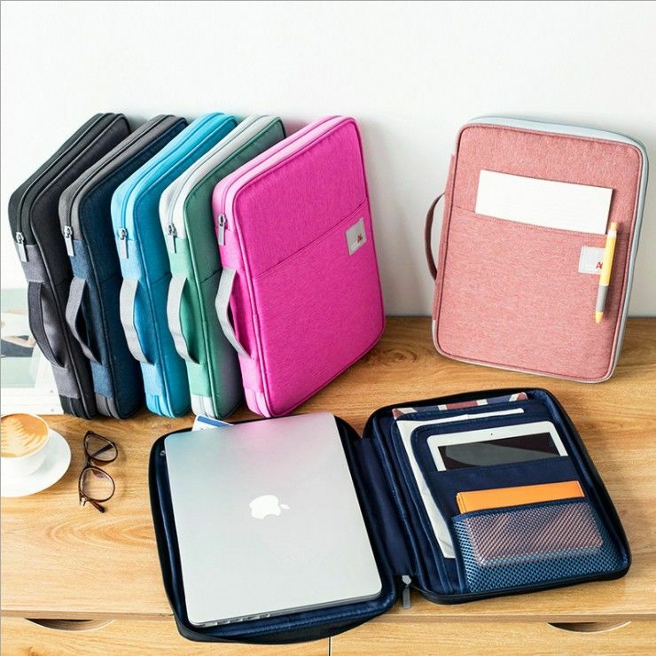 A4 masculino sacos de documentos à prova dwaterproof água pastas portátil multi-funcional portátil notebook bolsa de viagem titular do passaporte acessórios