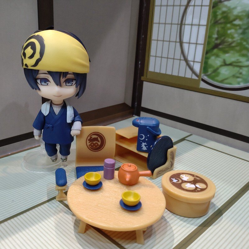 Epoka Tarlin Gashapon zabawkowe kapsułki miniaturowe japońskie meble stoły i krzesła schowek półka Gacha Model ozdoby stołowe