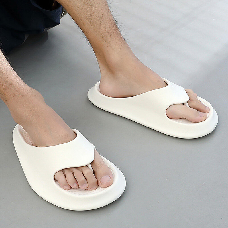 Sandal Jepit Musim Panas Pria Sandal Sol Tebal Deodoran Wanita Sandal Pria Pantai Rumah Tahan Aus Antiselip Luar Ruangan