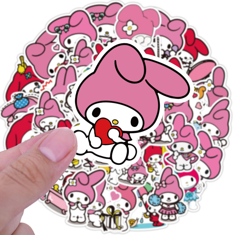 10/30/50pcs Cute My Melody Anime Stickers Cartoon Decal Laptop bagaglio Scrapbook Notebook decorazione del telefono Kawaii Sticker Toy