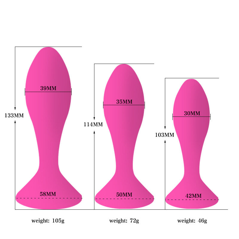Female Suction Cup Posterior Anal Plug SM Flirting Supplies Anal Prostate Stimulation Toy Silicone Anal Massager Female Sex Toys