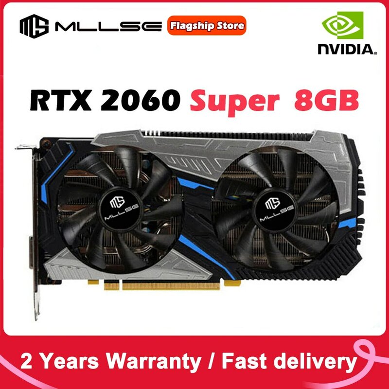Mllse RTX 2060 Super 8GB Graphics Card DVI*1 DP*1 HDMI*1 GDDR6 256Bit GPU PCI Express 3.0x16 rtx 2060 super 8G Gaming Video Card