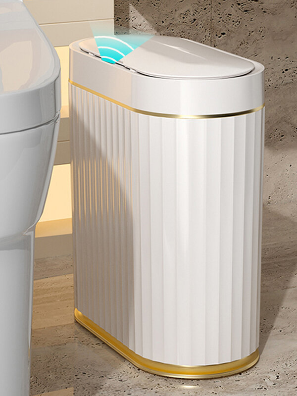 Joybos-cubo de basura para baño, papelera electrónica automática con Sensor inteligente, papelera de basura para el hogar, suministros para el hogar
