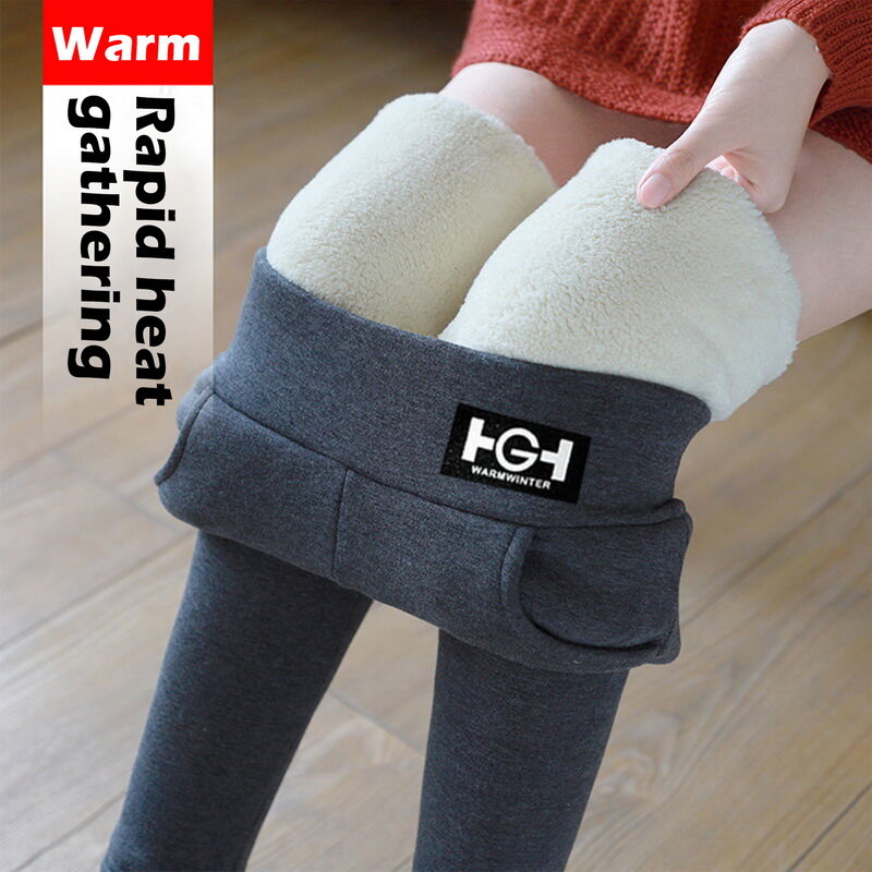 2022 kobiet legginsy termiczne zimowe zagęścić wełna jagnięca legginsy kobiece ciepłe spodnie polarowe wysokiej talii Skinny legginsy zimowe rajstopy