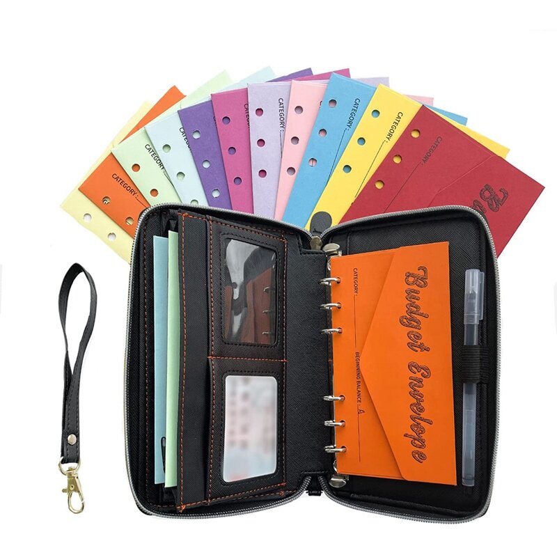 Женский кошелек-конверт для наличных, органайзер-планировщик с 12 конвертами для наличных, идеально подходит для органайзера для семейного ...