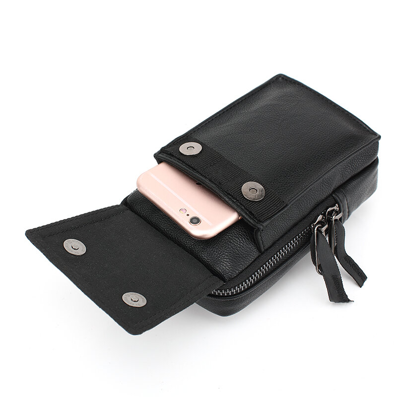 Sac de ceinture Vintage pour hommes, imperméable, petites poches, décontracté, pour voyage, pour téléphone portable, Mini, 5.5
