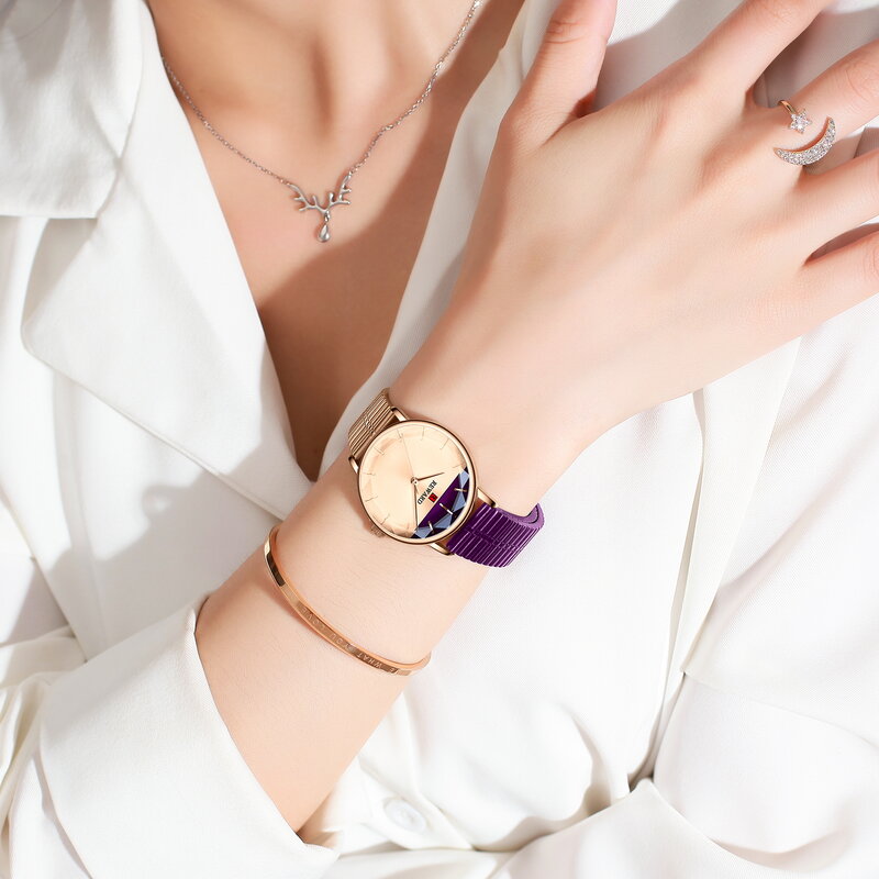 REWARD relógios femininos novo mostrador moderno pulseira de aço inoxidável relógio de quartzo senhoras à prova dwaterproof água aço inoxidável relógio de pulso casual