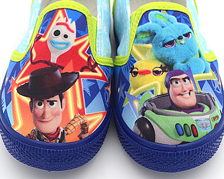 Disney-Botas informales de dibujos animados para niñas, zapatos de lona de Toy Story, zapatillas de deporte para niños y bebés, zapatos individuales antideslizantes de suela suave de Frozen