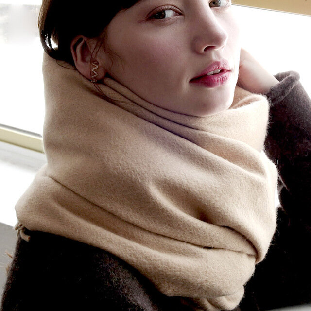 100% 천연 순수 캐시미어 스카프 여성 겨울 Thicken Pashmina 스카프 Shawls 여성용 남성용 Unisex Warm Soft Large Foulard