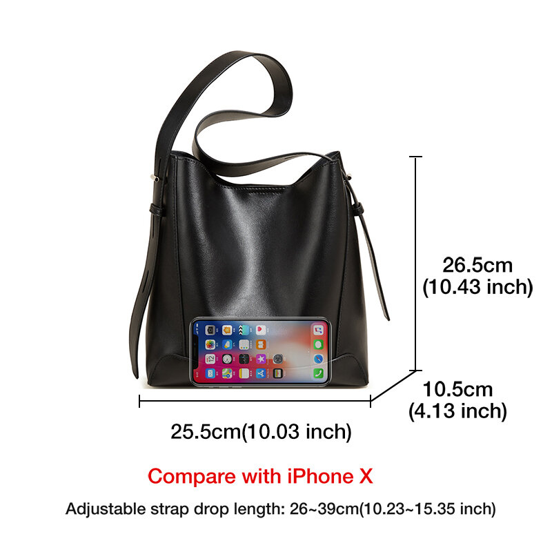 Foxer-女性用スプリットレザーショルダーバッグ,折りたたみ財布,オフィススタイル,レトロスタイル,大容量,ストラップ付き