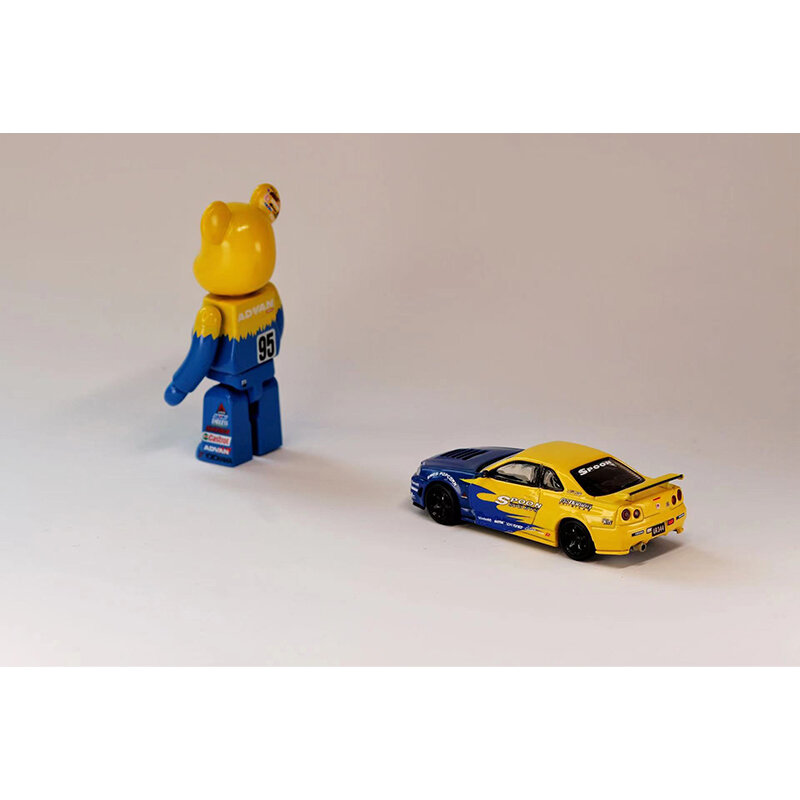 Pré venda caçadores de postura sh 1:64 skyline r34 z tune colher liga diorama carro modelo coleção em miniatura carros brinquedos