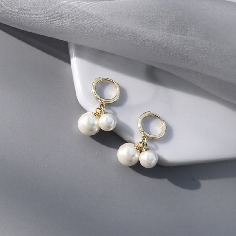Karopel 925 Sterling Silber Perle Stud Ohrring für Mode Mond Frauen Party Minimalist Feine Schmuck Zubehör Geschenk