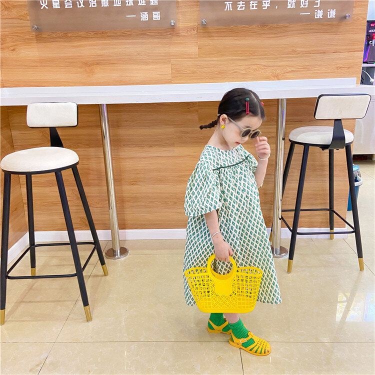 Moda verão bolsa de praia das crianças bonito do bebê meninas de plástico mão transportando tote saco meninos crianças oco para fora cesta sacos de ombro