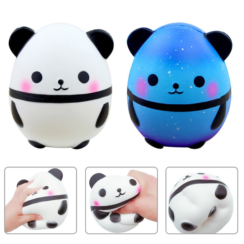 Kleine/Grote Maat Kawaii Panda Ei Langzaam Stijgende Simulatie Dier Squishy Speelgoed Anti Stress Reliever Zachte Squeeze Speelgoed Geschenken