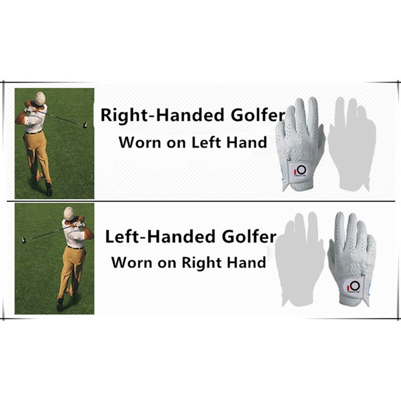 Guantes de Golf duraderos para todo tipo de clima para hombre, con marcador de bola, para mano izquierda, Lh, agarre para golfista diestro, compatible con S, M, ML, L, XL, envío directo