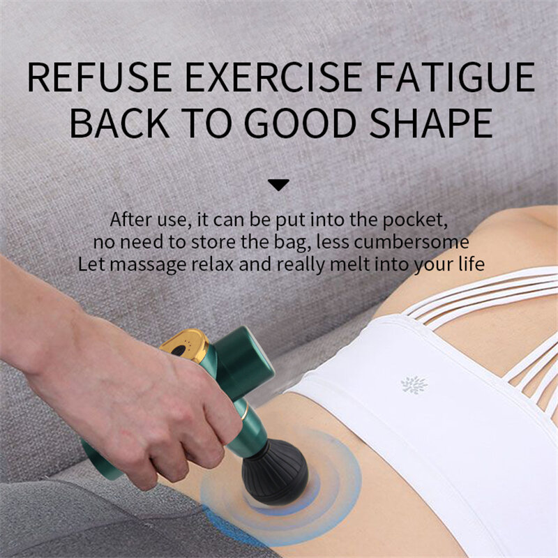 Herall arma de massagem portátil para o corpo do pescoço mini massageador de percussão tecido profundo músculo relaxamento alívio da dor fitness moldar