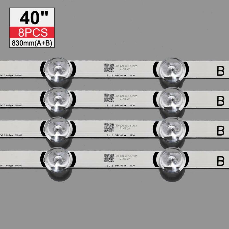 Novo kit 8 pces led backlight strip para lg 40lf630v 40lf570v 40lh5300 innotek 40 drt4.0 drt 4.0 3.0 40 polegada a b svl400 6916l-0885a