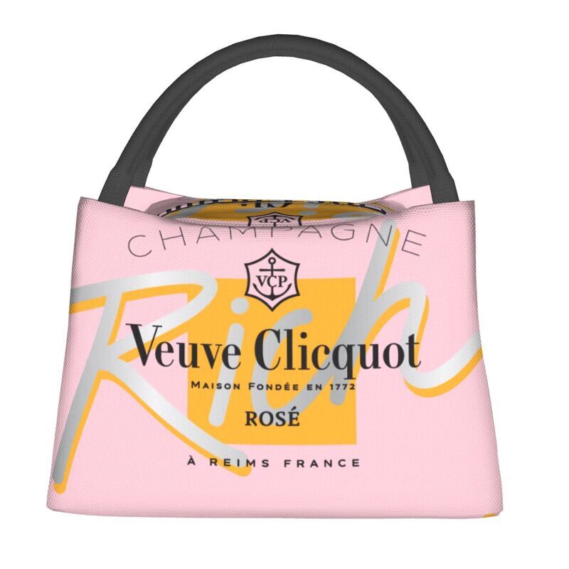 Veuve Thermal Insulated Lunch Bags Women Clicquot Resuable Lunch Container for Work Travel Storage Meal Food Box