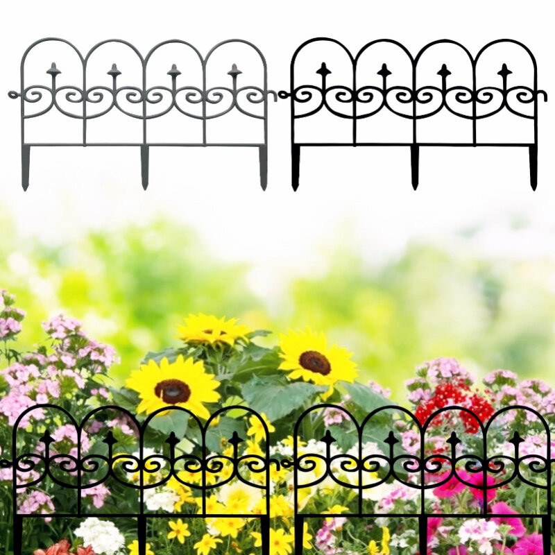 인공 지상 삽입 정원 울타리, 50cm 식물 꽃 침대 테두리 장식, DIY 정원 스탠드/정원 야채 가장자리 작은 울타리