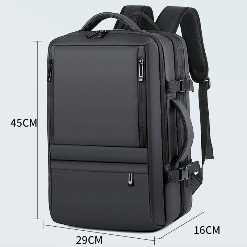 Expandable Men‘s 17 Inch Laptop Backpacks USB Waterproof Notebook Schoolbag Sports Travel School Bags Pack Backpack For Male