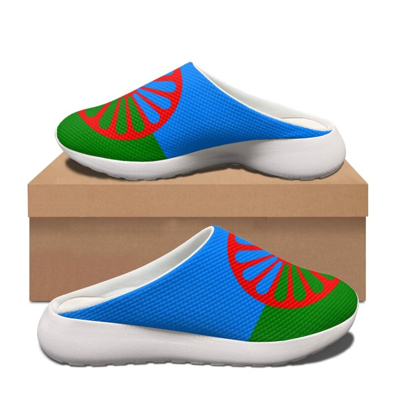 Romany Roma Travellers Flag Garden Clogs Mules Sandals Mesh Half Shoes For Men Women Loafers Slippers Casual Shoes Slip On Flats