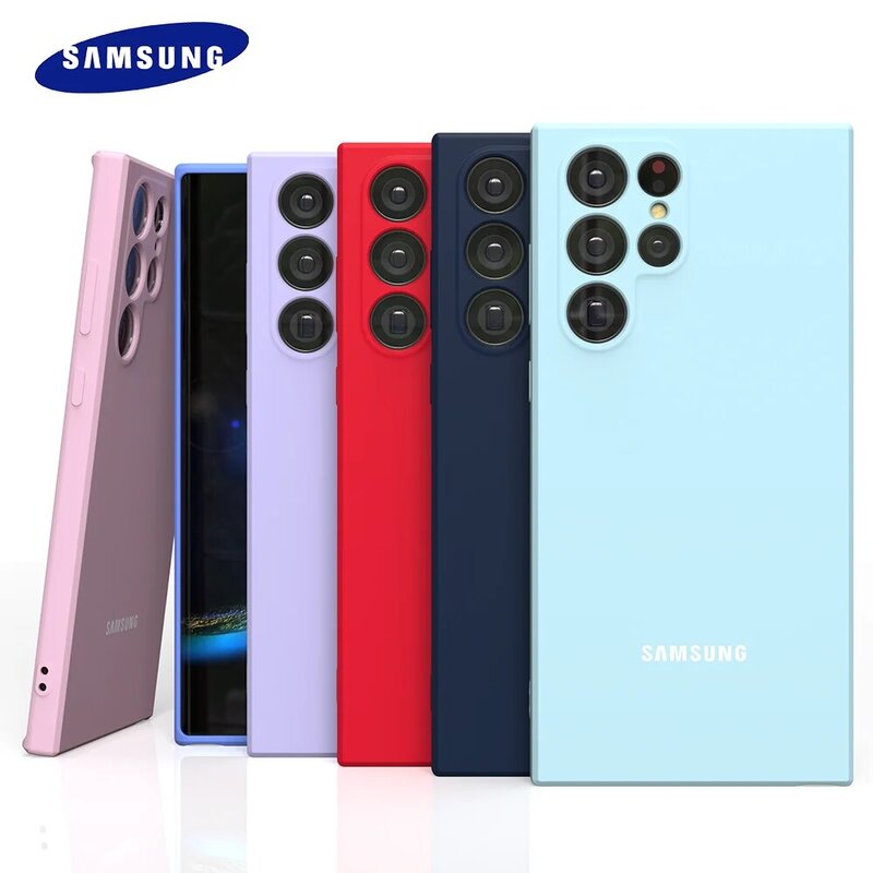 สำหรับ Samsung Galaxy S22 Plus กรณีซิลิโคนนุ่ม Silky Touch Liquid ป้องกันฤดูใบไม้ร่วงป้องกันสำหรับ Galaxy S 22ultra