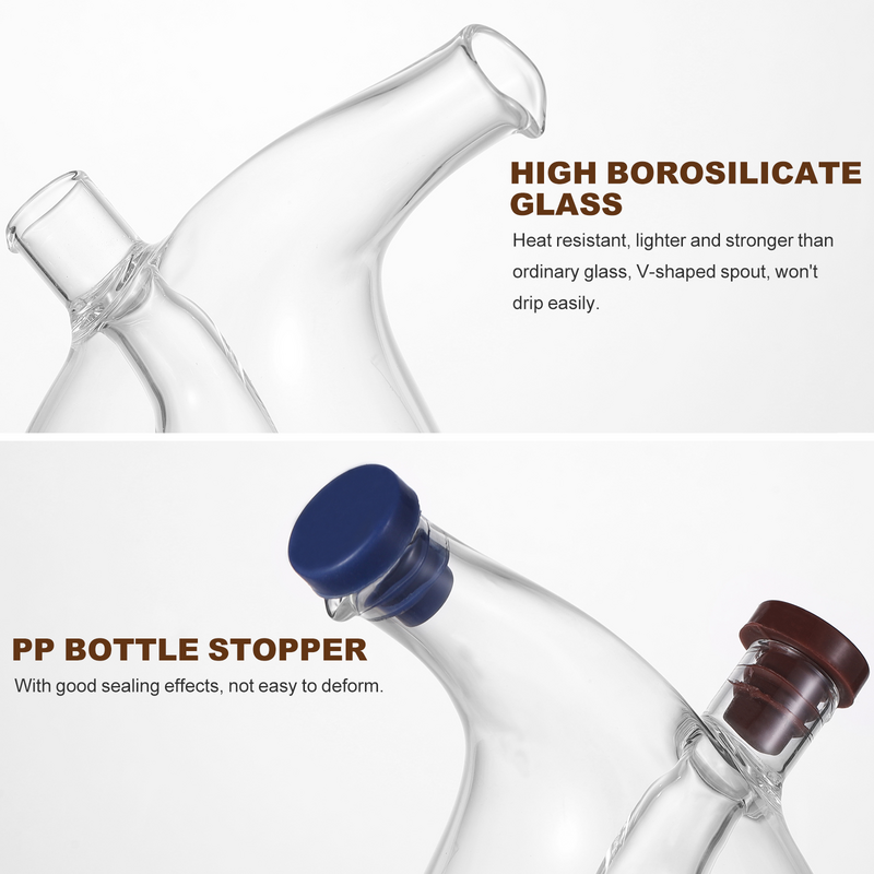 Botol Dispenser Minyak Zaitun 21 Drizzler Penggunaan Ganda Wadah Dapur Pengeluaran Cuka