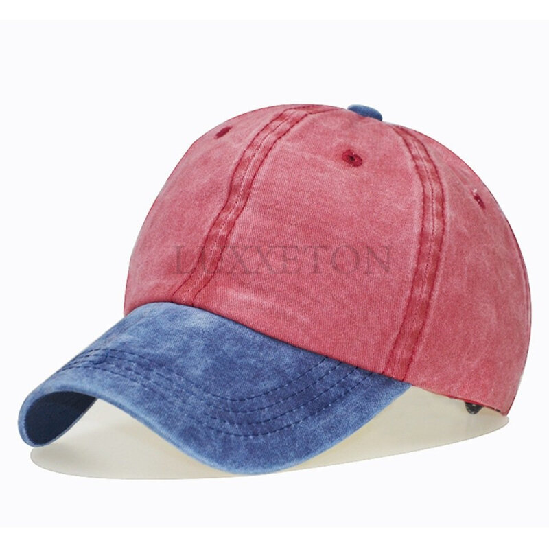 色あせたウォッシュドデニムキャップ,メンズとレディースの野球帽,日焼け止め帽子,調節可能な野球帽,アウトドアスポーツ用