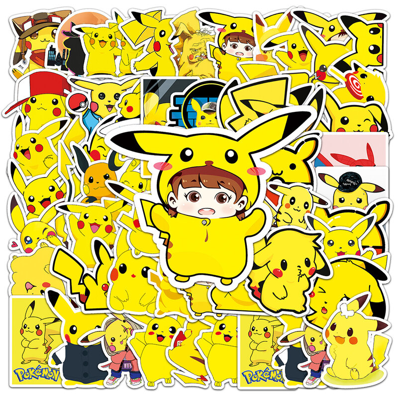 10/30/50 pz carino Pokemon Pikachu Graffiti adesivi Kawaii decalcomania Laptop Scrapbook bagagli chitarra telefono decorazione Sticker giocattolo per bambini