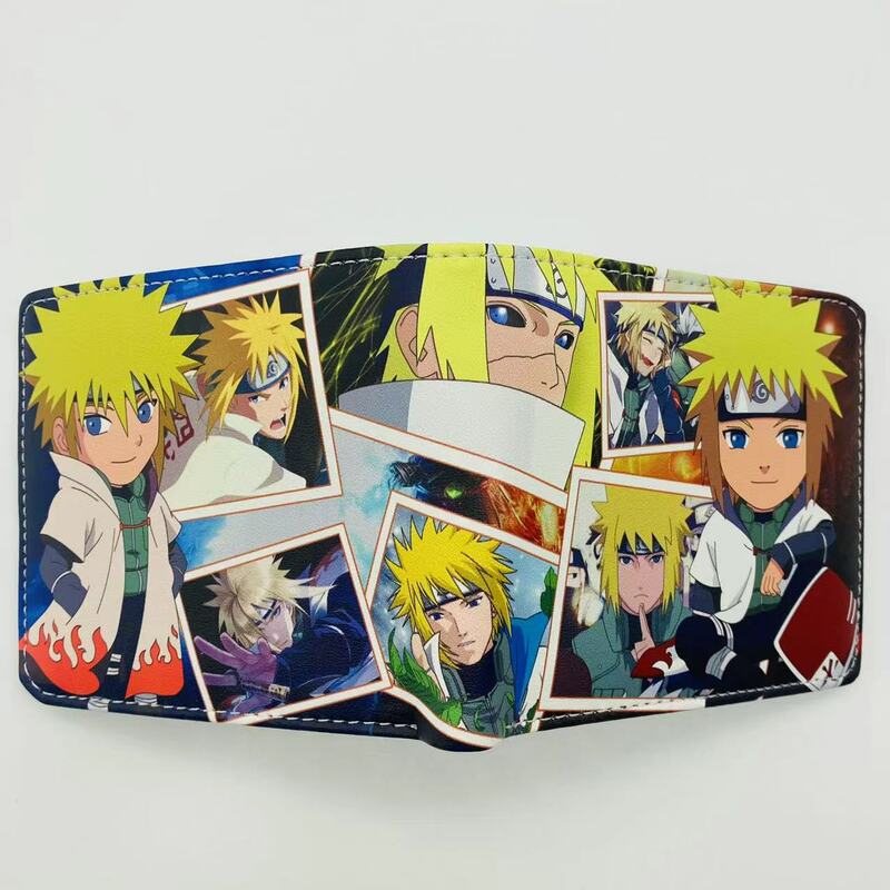 Lederen Mannen Portemonnee Kakashi Sasuke Black Leaf Village Konoha Ninja Portemonnee Met Pocket Card Slot