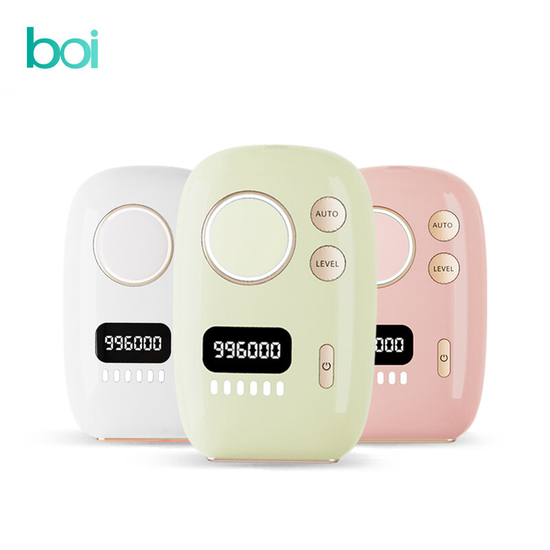 Boi – Mini épilateur Portable à 6 niveaux, 996,000 flashs, silencieux, voyage, maison, avec câble USB, Laser, pour épilation, contrôle via application