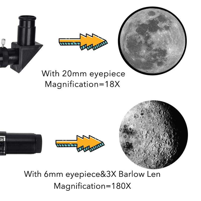 180X Teleskop Refraktor Teleskop Astronomi Lensa Mata Tripod Zoom HD Daya Tinggi Tripod Portabel Penglihatan Malam Bintang Ruang Dalam