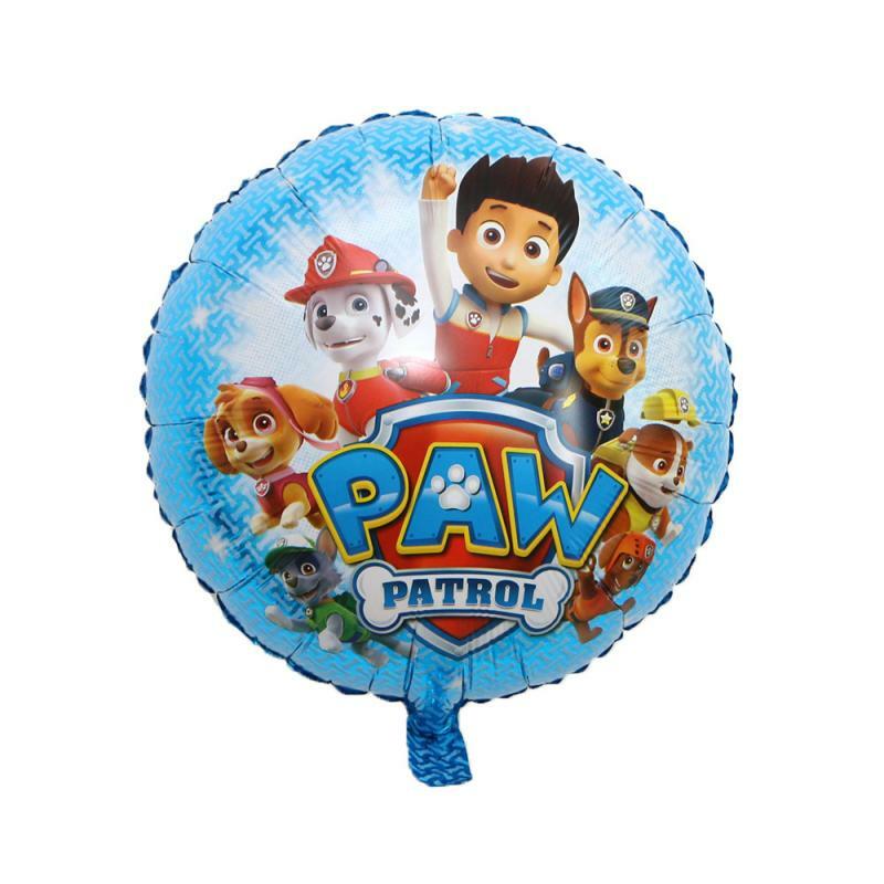 Paw Patrol Rubble 18นิ้วฟิล์มอะลูมิเนียมบอลลูนการ์ตูนสัตว์บอลลูนของเล่นเด็กวันเกิดธีมปาร์ตี้ลูกโป่ง...