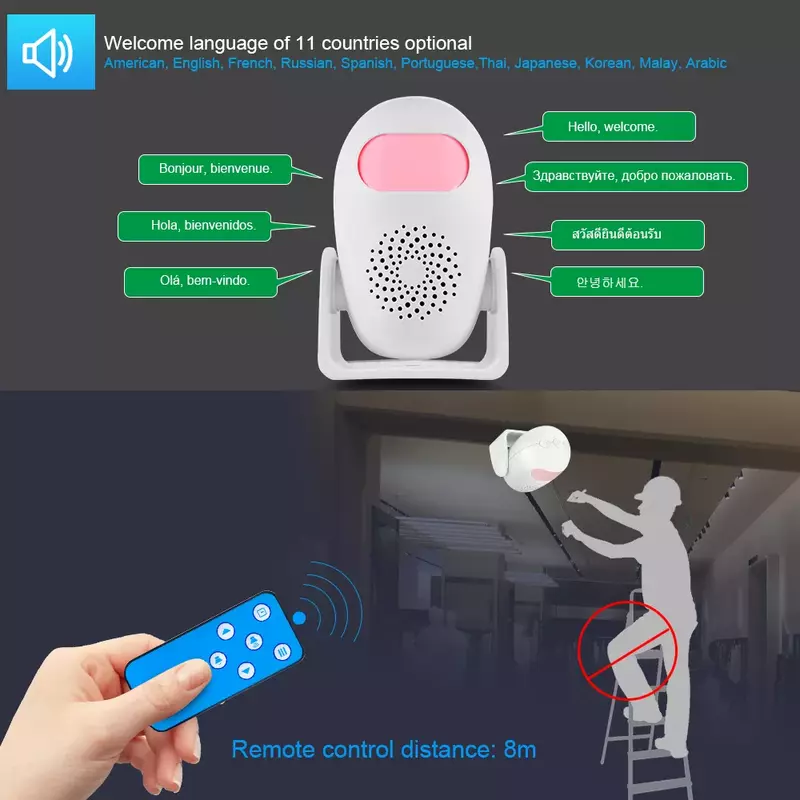 KERUI PIR Motion Detector Security Alarm Detector Anti-theft  Motion Sensor Smart Welcome Doorbell Human Body Detector