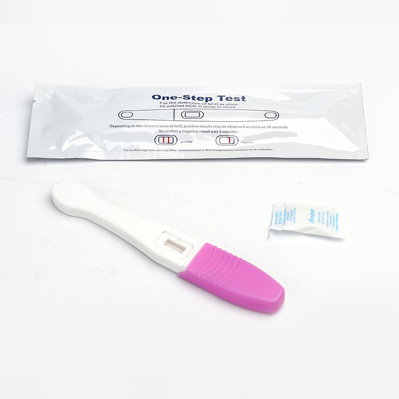 Tiras de prueba de piezas HCG para el embarazo, Kits de prueba de transmisión media, prueba de orina, tira de prueba de embarazo, 2 unidades