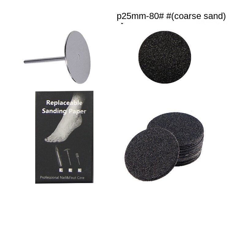 Almohadillas de disco reemplazables, papel de lija con disco para quitar callos, cutículas y callos, herramienta de pedicura, 50 unids/lote por caja