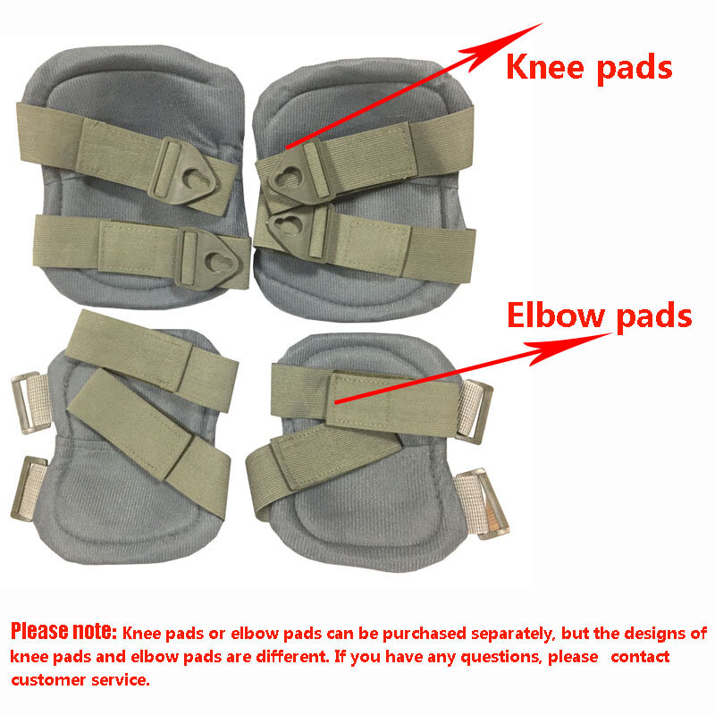 Bantalan Lutut Siku Bantalan Lutut Taktis Pelindung Lutut Militer Airsoft Tentara Luar Ruangan Olahraga Bekerja Berburu Skating Perlengkapan Keselamatan Penutup Lutut