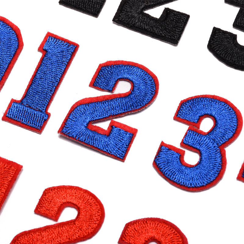 디지털 숫자 시리즈 의류용 아이언 자수 패치 청바지 스티커 바느질 DIY 모자 다림질 패치 장식, 10 개