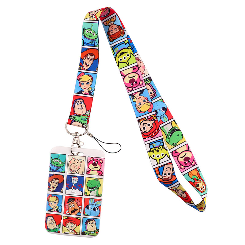 Toy Story-cordón de estilo clásico para llaves de los 90, soporte para insignia de teléfono, correas para el cuello con teléfono, cintas para colgar