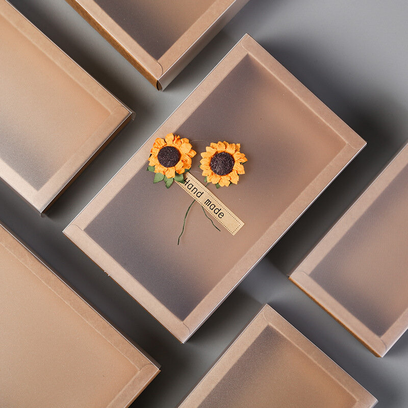 LPZHI-caja de embalaje de regalo de 5 piezas con cubierta esmerilada, regalo de boda, fiesta de San Valentín, decoración para galletas, dulces, chocolates y favores