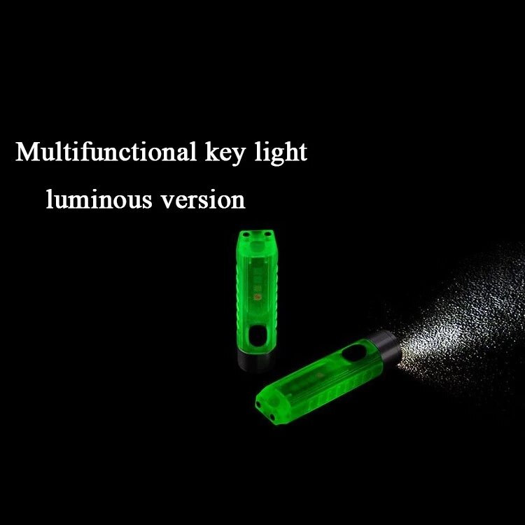 Mini lampe de poche Portable multifonction, éclairage Fluorescent magnétique, Charge directe, porte-clés d'extérieur, TYPE-C