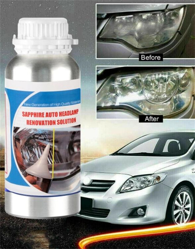 Líquido de reparación de faros, polímero líquido, pulido químico de faros de vehículos, 800ML