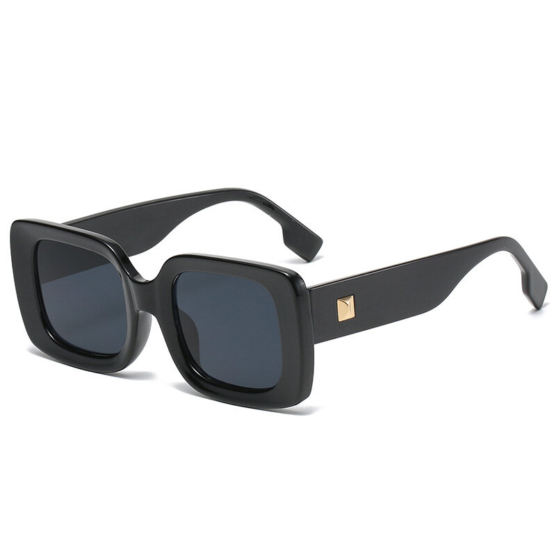 LONSY Fashion Black Square Sunglasses Women 2022 Luxury Brand Design Rectangle Sun Glasses For Ladies Oversized Frame UV400