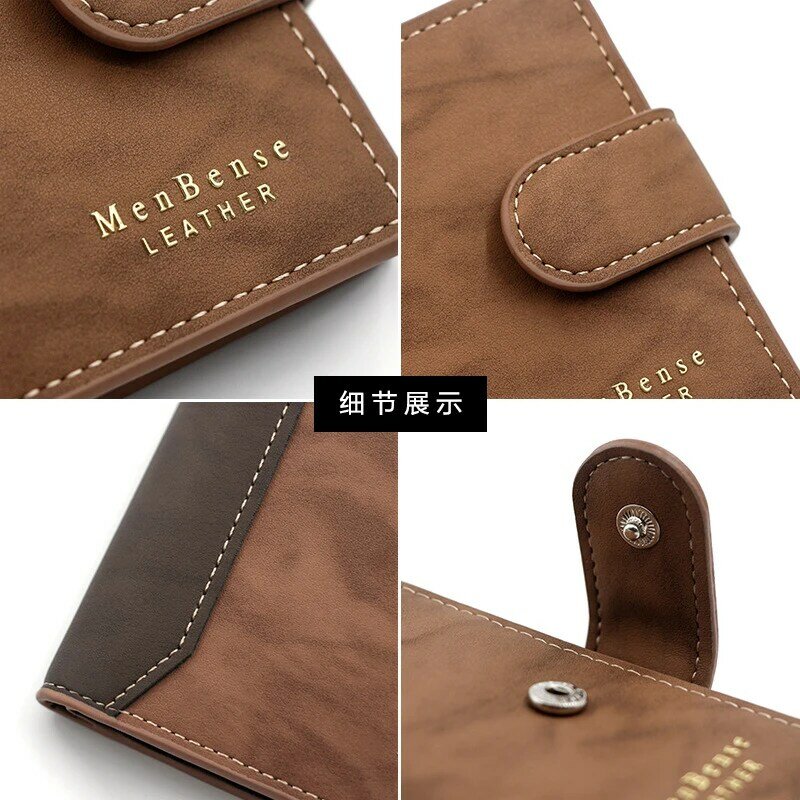 Men's Wallet Black/brown/coffee Business Card Holder Case Male Short Purse PU Leather Money Bag for Men 2022 Credit Card Wallet