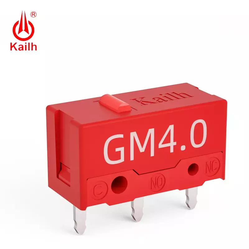8 sztuk Kailh czerwony mikro przełącznik 60M życie mysz do gier mikro przełącznik 3 Pin czerwona kropka używane na myszy komputerowe lewego prawego przycisku GM4.0