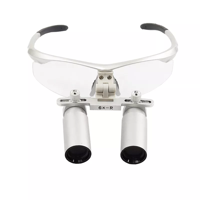 6X Dental Loupes 360-460mm Dentist Tools Dental Lab Binocular Magnifying Glass Aluminum Shell Surgical Oral Medical Magnifier