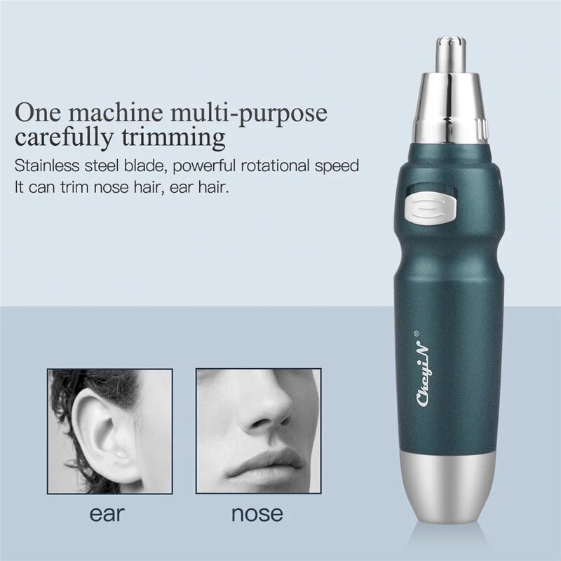 CkeyiN Electric Nose Hair Trimmer Washable Ear Hair Beard Razor for Men Portable Eyebrow Shaver Body Hair Remover