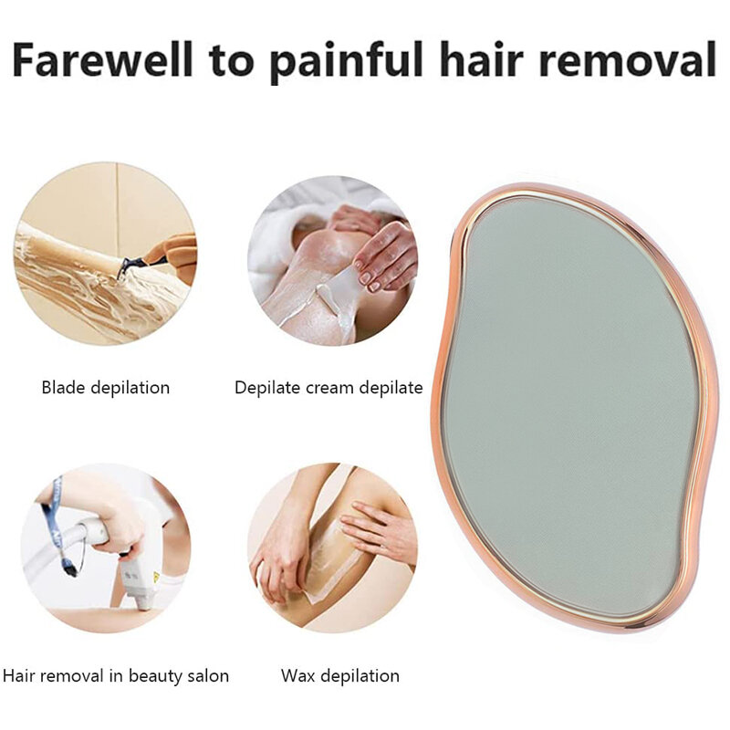 2022 إزالة الشعر من الزجاج المادي غير مؤلم للرجال والنساء شعر الجسم سهلة غسلها تنظيف تستخدم مرارا وتكرارا أداة إزالة الشعر المنزلية جديد